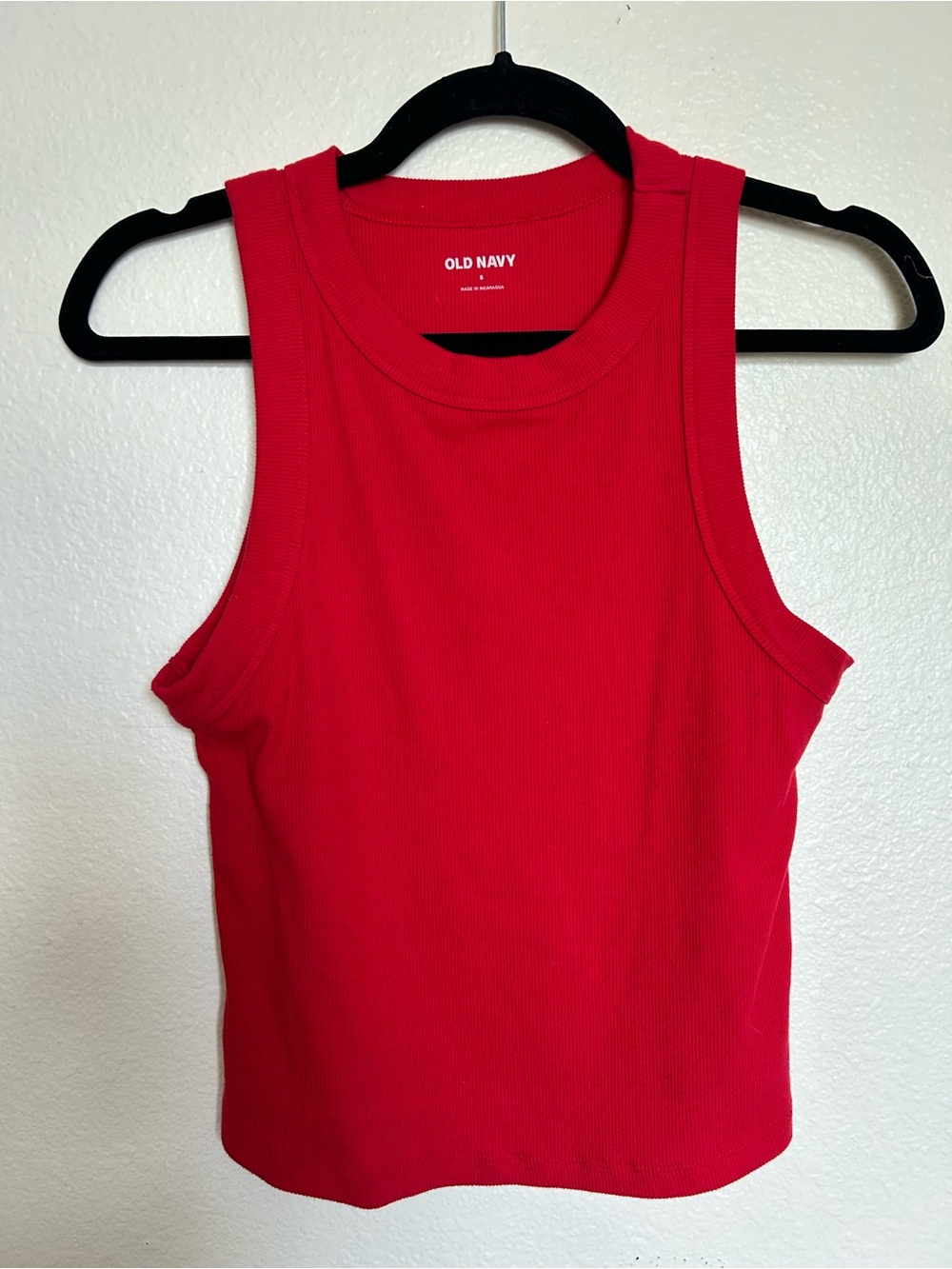 Old Navy Bright Red Ribbed Tank